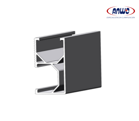 RIEL ALUMINIO ESTANDAR 5mts